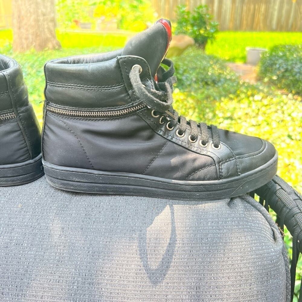 ▶️ Prada ◀️ Women’s High Trainer Sneakers. Size 38 - Picture 11 of 14